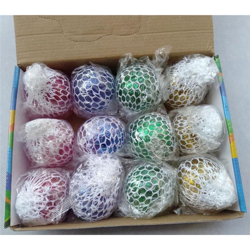 Trứng Lưới Slime Kim Tuyến Nho Trút Giận, Quả Bóng Lưới Slime Gudetama Squishy Mochi