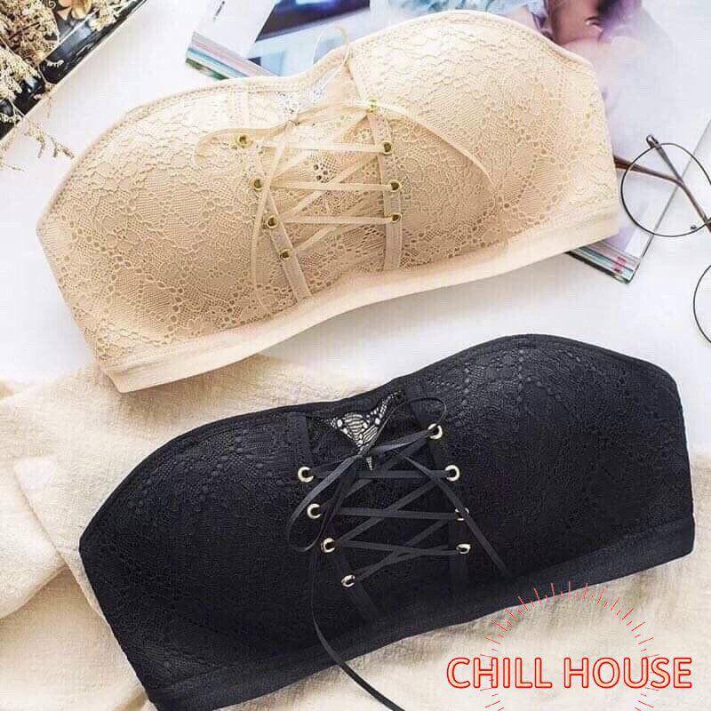 Áo Ngực Dây Rút, Chống Tụt, Đệm Dày, Nâng Ngực ms3058 - CHILLHOUSE
