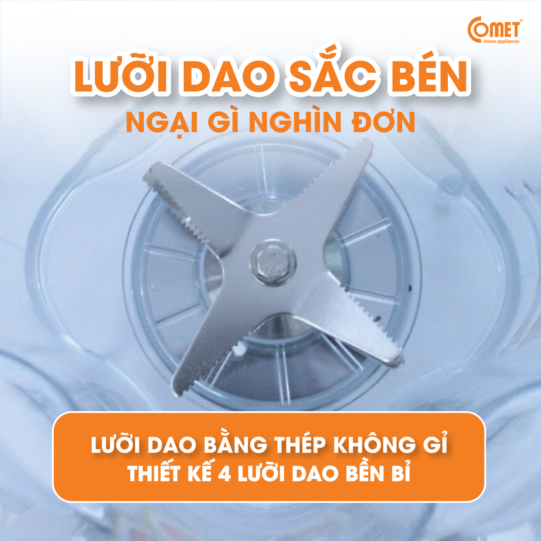 Máy xay sinh tố công nghiệp 1700W COMET - CM9768 - Hàng Chính Hãng