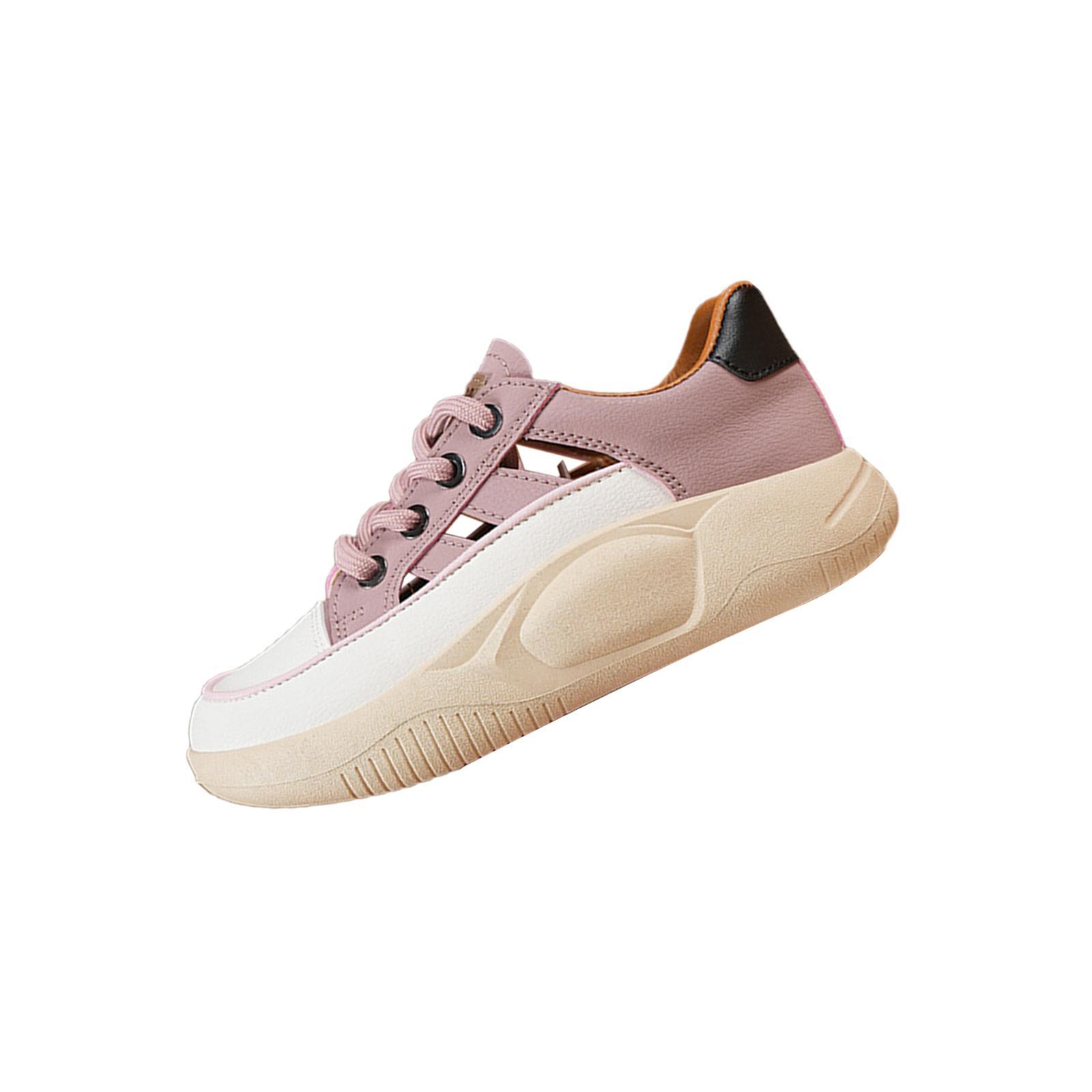 Chunky Platform Sneakers for Women Lace Top Retro Comfortable Casual Shoes