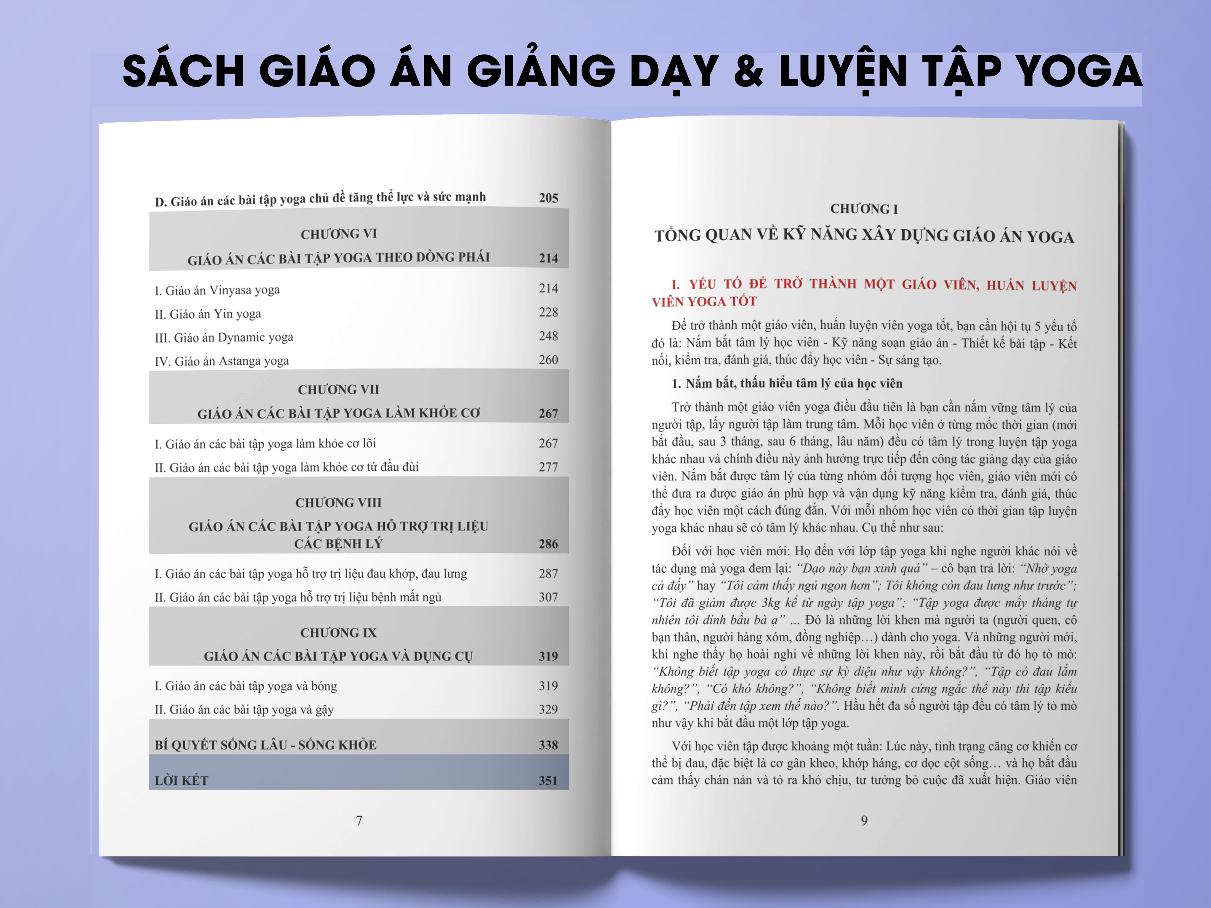 Bộ sách dành cho Giáo viên Yoga cơ bản: Giáo án giảng dạy &amp; luyện tập Yoga + Những bài dẫn thiền hay dành cho giáo viên Yoga