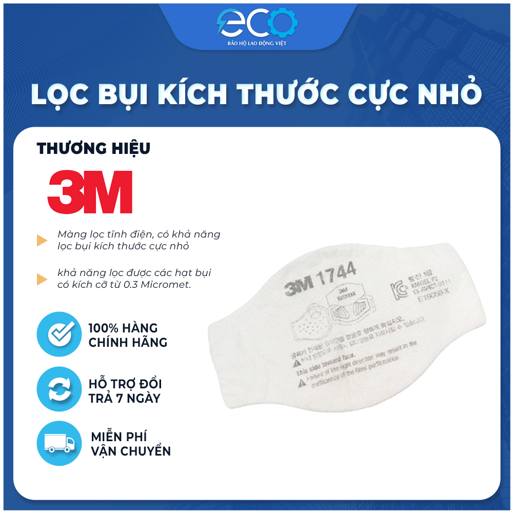 Tấm lọc bụi 3M 1744 dùng cho mặt nạ 3M 3100/3200