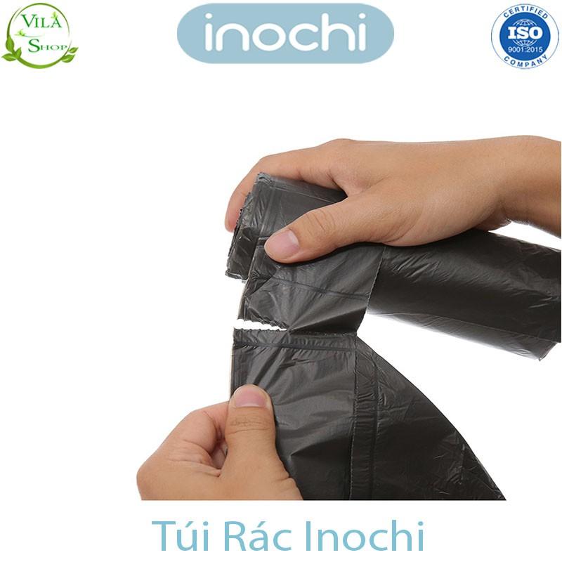 Túi Rác Tự Huỷ, Túi Rác Có Quai Tiện Dụng Chính Hãng Inochi, Loại 10L 25L 50L - Dạng Cuộn Màu Đen