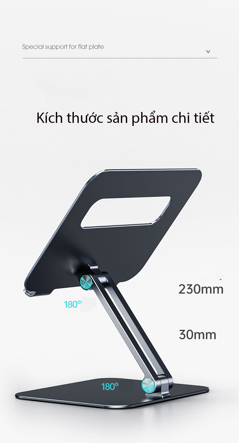 Giá Đỡ Để Bàn Dành Cho Máy Tính Bảng, Ipad - Chất Liệu Hợp Kim Nhôm Cao Cấp Hàng Nhập Khẩu Chính HãngKitAcoom