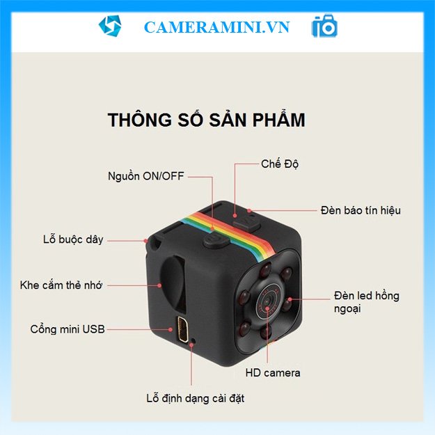 Camera mini SQ11 1080p siêu nhỏ không dây thể thao, hỗ trợ quay phim ghi âm, có pin, quay ban đêm