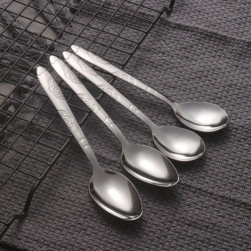 Thìa inox cao cấp dày dặn sáng bóng dài 16.5cm