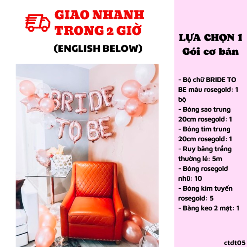 Bong bóng trang trí tiệc chia tay độc thân bachelorette party ctdt05