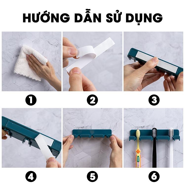 Thanh Móc Dán Tường Treo Đồ Kẹp Giữ Dây Điện, Phích Cắm, Bàn Chải - Giá Đỡ Sạc Điện Thoại, Cố Định Dây Điện