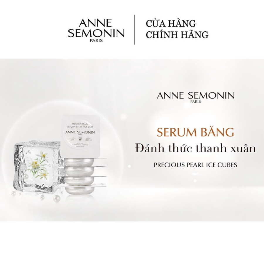 Serum Ngọc Trai Băng Anne Semonin Precious Pearl Ice Cubes 7ml (Hộp 6 viên)