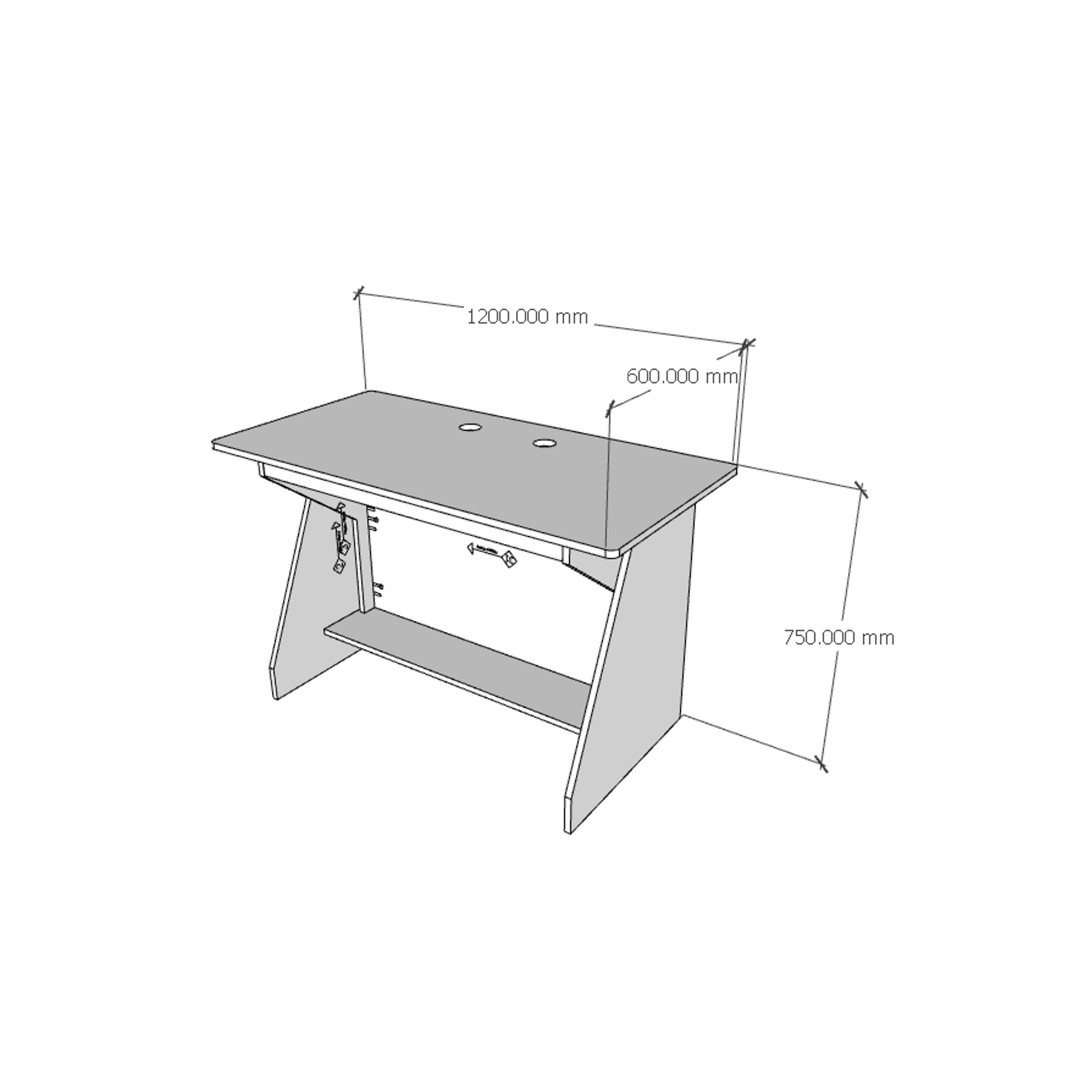 [Happy Home Furniture] HELI, Bàn nâng hạ tăng giảm chiều cao, 120cm x 60cm x 75cm ( DxRxC), BAN_E_009