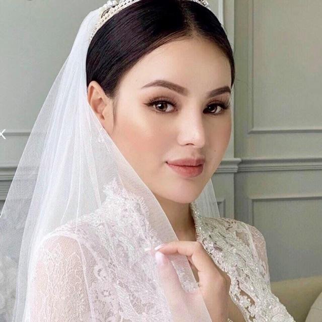 Voan cài tóc cô dâu dài làm lễ 3 mét
