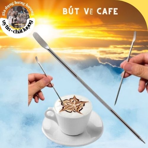 Bút vẽ latte cafe inox 304 ( vẽ hình trên ly caffe latte)