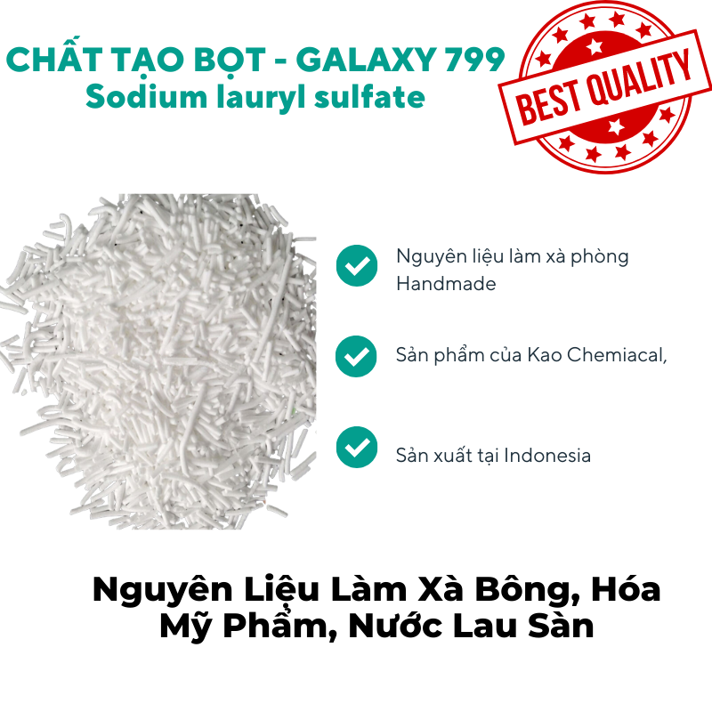 Chất Tạo Bọt Sls 1KG ( Nguyên Liệu Làm Xà Bông, Hóa Mỹ Phẩm, Nước Lau Sàn)