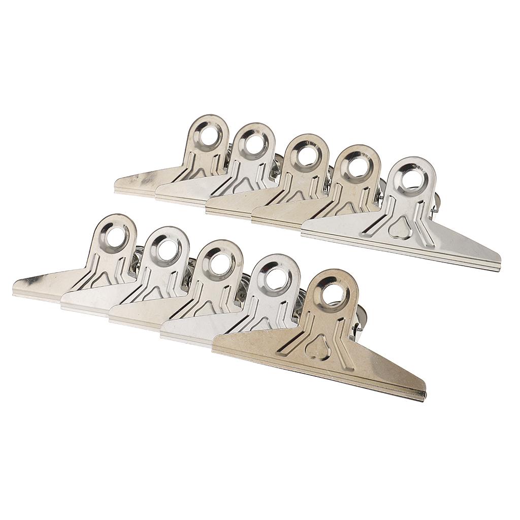 10 Miếng Bulldog Kẹp Chữ Kẹp Giấy Chất Kết Dính Kẹp Bạc 15 Cm