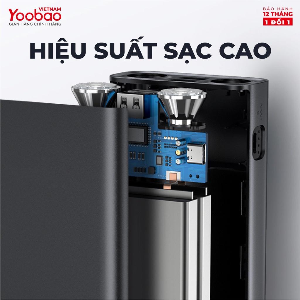 Pin sạc dự phòng sạc nhanh Yoobao L20Q 20000mAh tích hợp 2 đèn LED siêu sáng - Hàng nhập khẩu