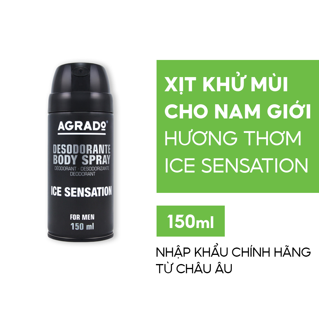 Xịt thơm body Agrado hương nước hoa Ice Sensation 150ml