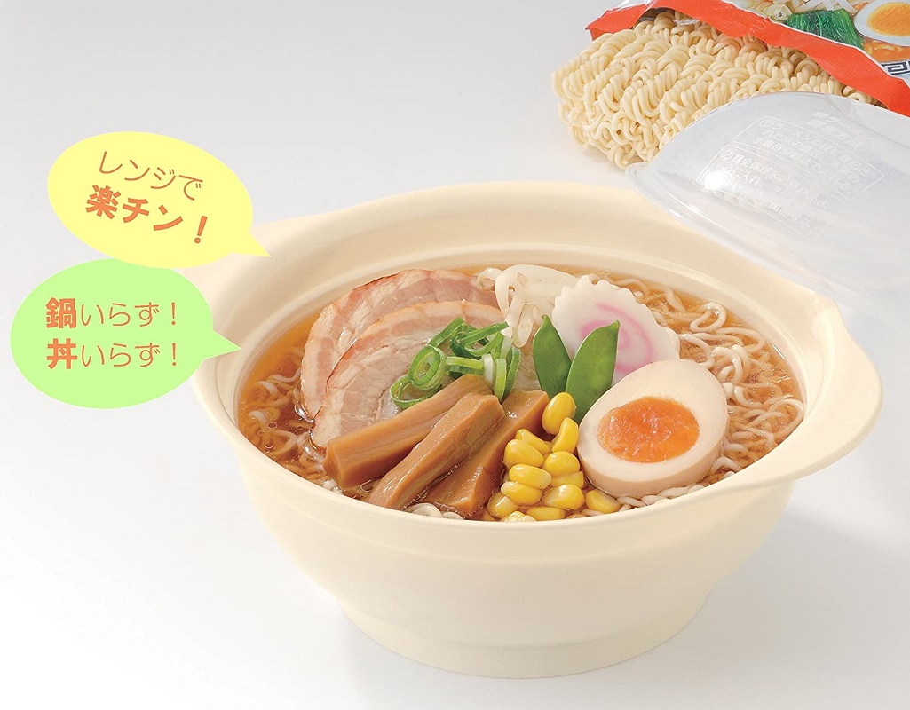 Combo bát tô dùng trong lò vi sóng 1.2L + hộp thực phẩm nắp mềm có quai 800ml - made in Japan