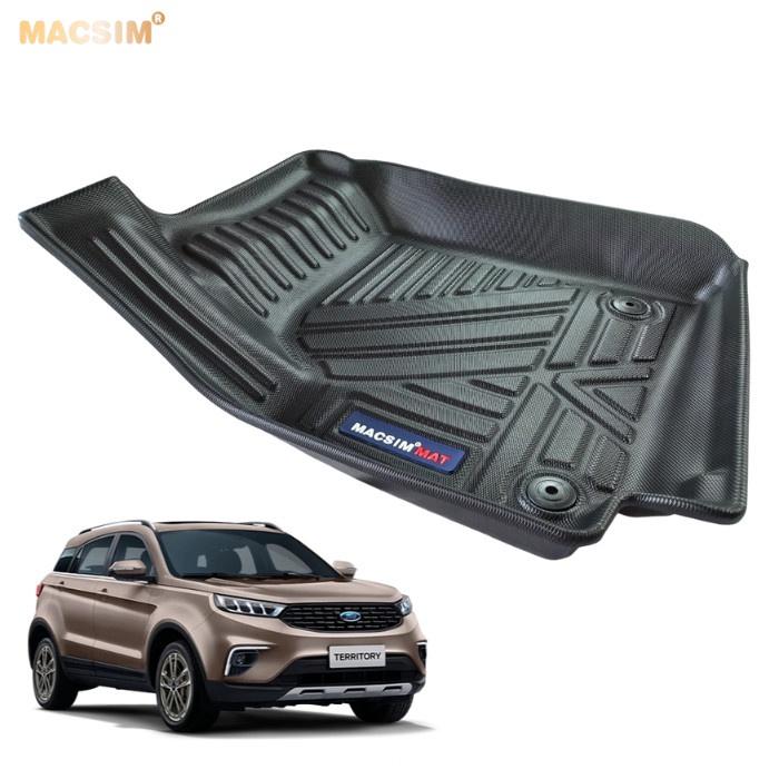 Thảm lót sàn xe ô tô Ford Teritory Nhãn hiệu Macsim chất liệu nhựa TPV cao cấp màu đen