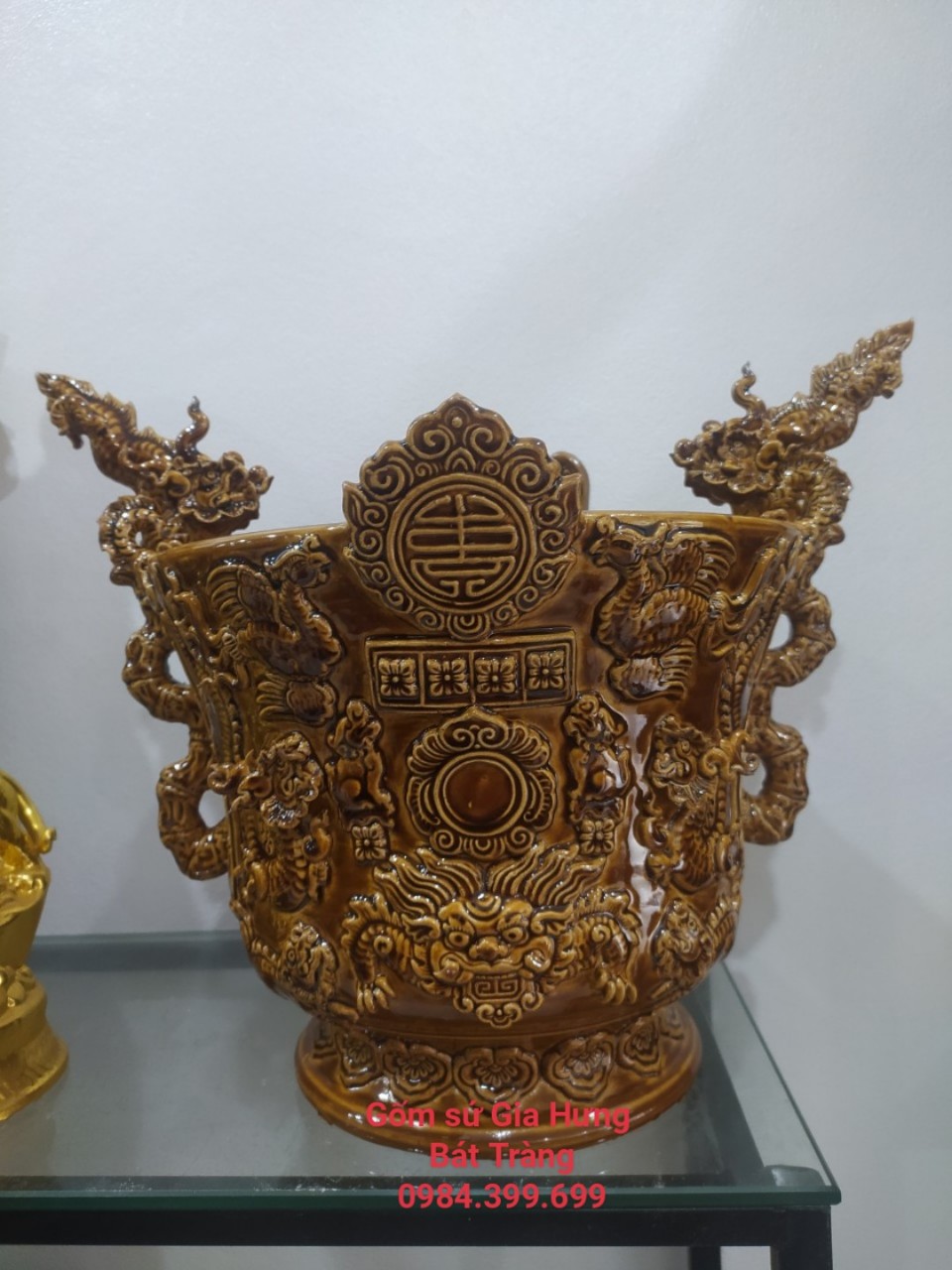 Bát hương giả cổ thời Lê gốm sứ Bát Tràng