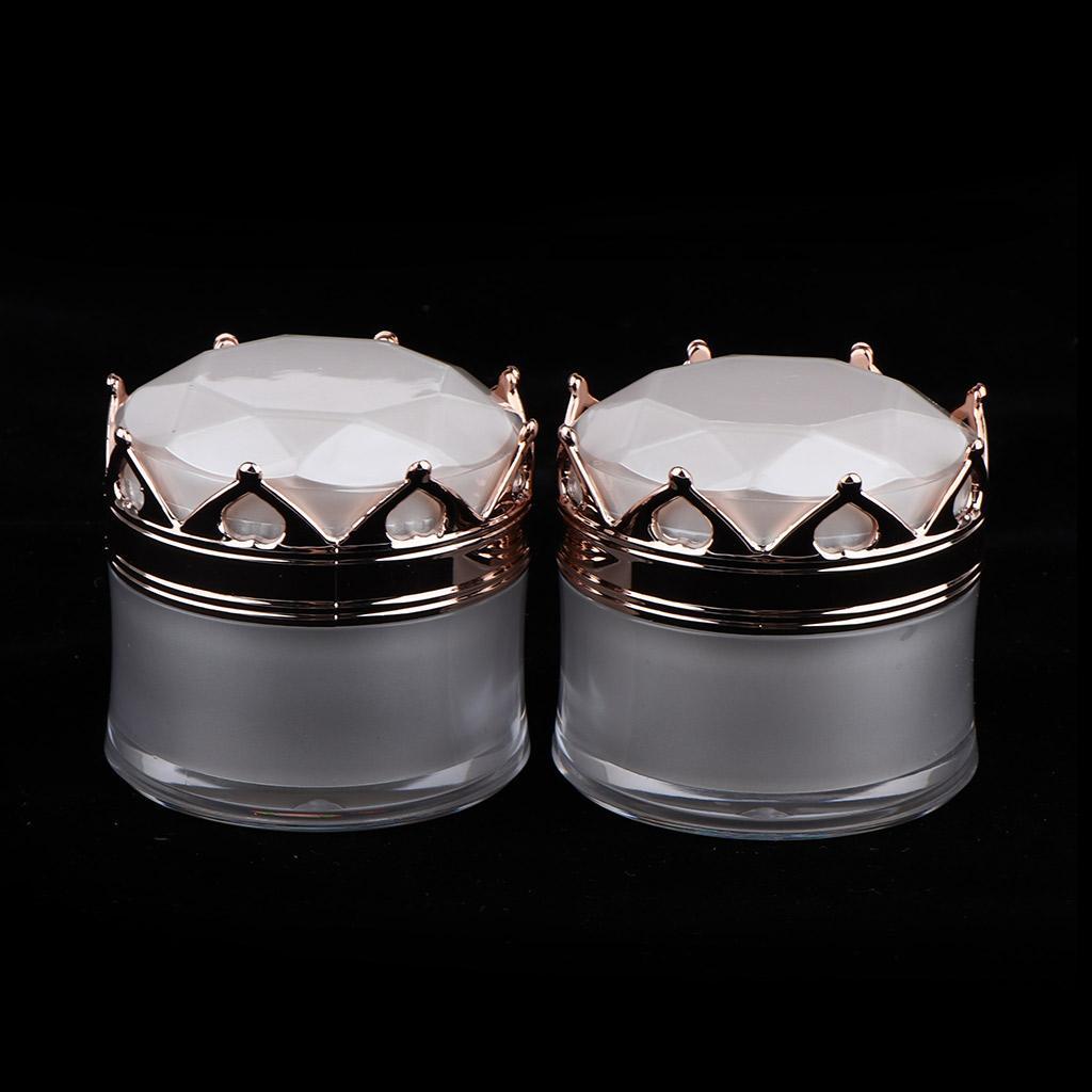 2 Pcs 5g Cosmetic Empty Jar Eyeshadow Makeup Face Cream Lip Balm Containers