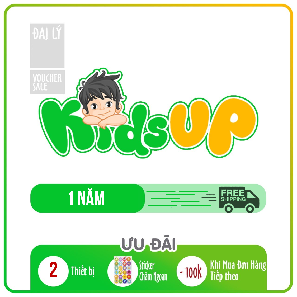 Kids Up (Mã giấy) - Giáo dục sớm Montessori tại nhà  (1 năm, Trọn đời)