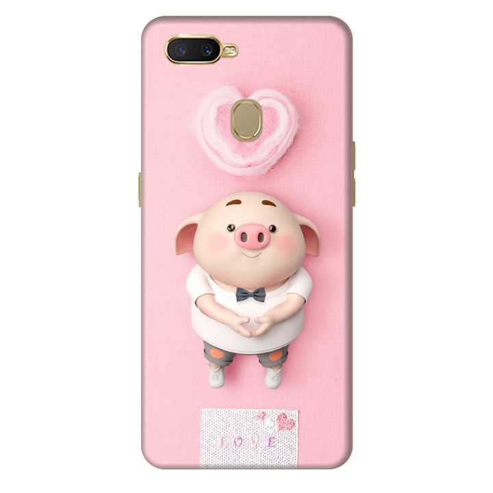 Ốp lưng dành cho điện thoại Oppo F9 - A7 - Heo Con Yêu Đời