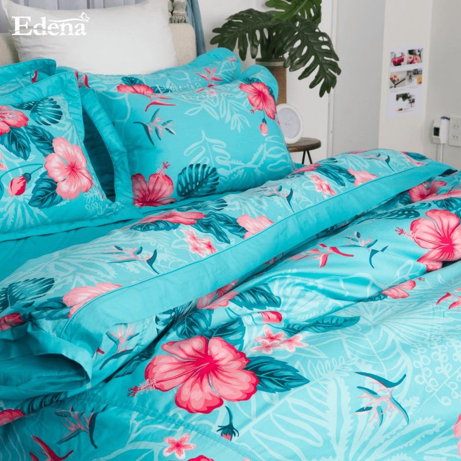 Bộ Chăn Ga Cotton In Edena 451- 5 món siêu đẹp