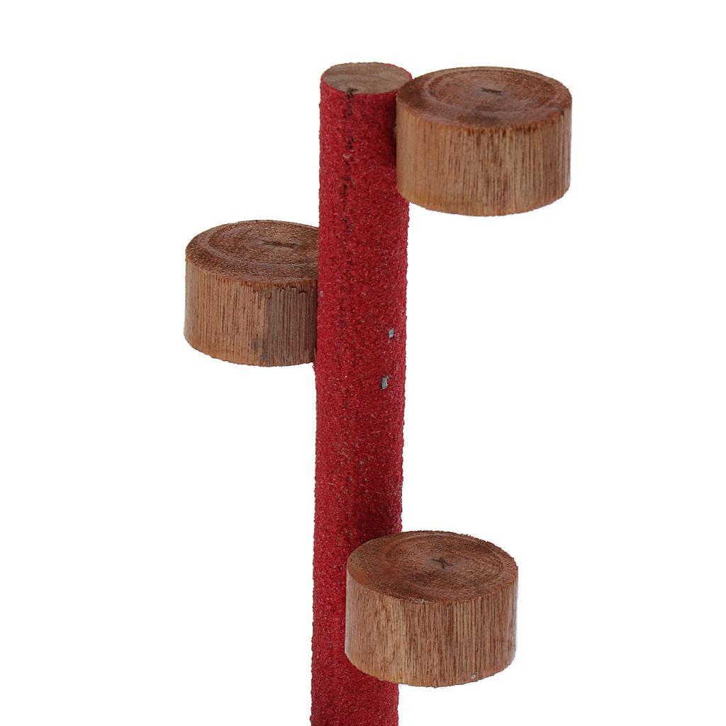 Natural Wood Pet Parrot Stand Toy Exercise Hamster Perches for Bird Cage