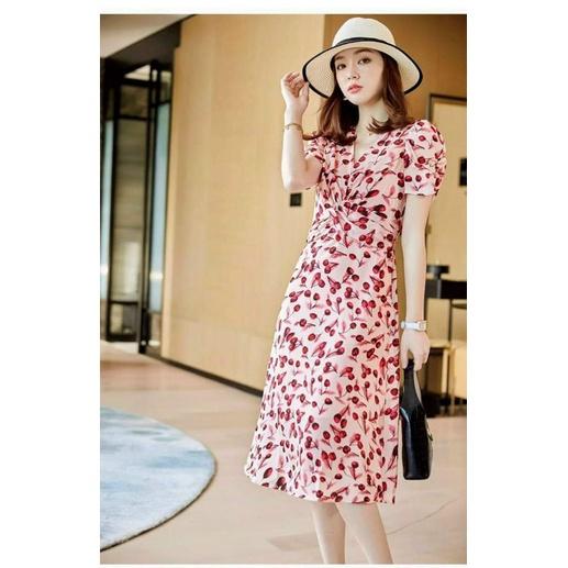 HÀNG NHẬP - ĐẦM LỤA HỌA TIẾT CHERRY XINH XẮN