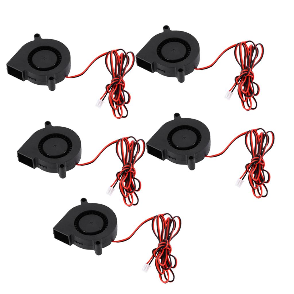 5 Chiếc DC 24V 50 Mm Chịu Lực Làm Mát Máy Thổi Xuyên Tâm Quạt 3D Máy In