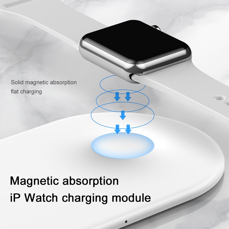 Đế sạc nhanh không dây 2 in 1 cho điện thoại và Apple Watch hiệu Baseus Dual Smart Wireless Charging Pillow (hỗ trợ công suất lên tới 10W, Wireless Quick charge) - hàng chính hãng