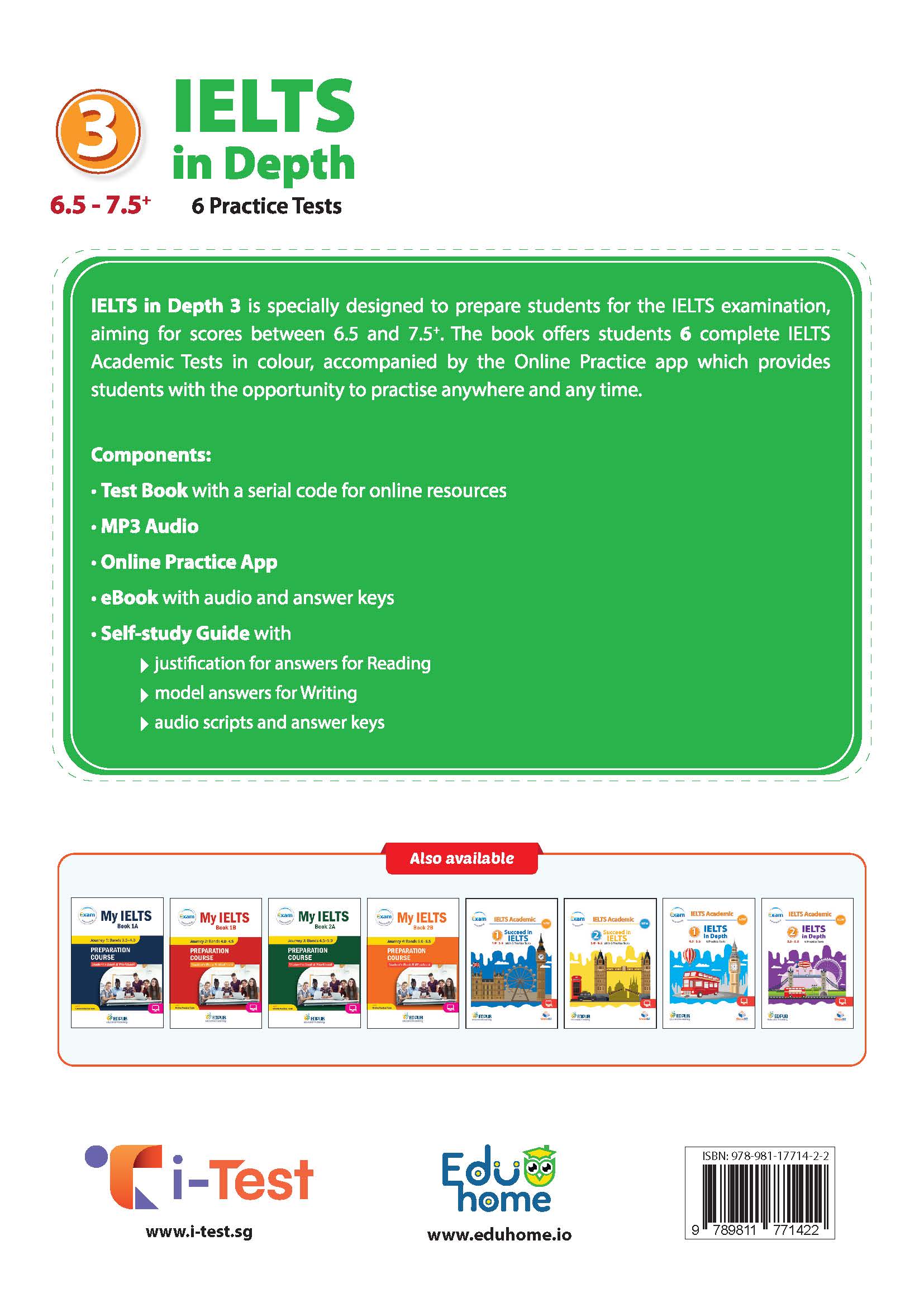 IELTS in Depth 3 (6.5 - 7.5+) - 6 Pratice Tests