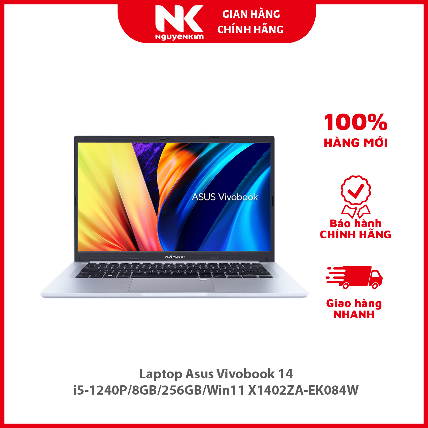 Laptop Asus Vivobook 14 i5-1240P/8GB/256GB/Win11 X1402ZA-EK084W - Hàng chính hãng