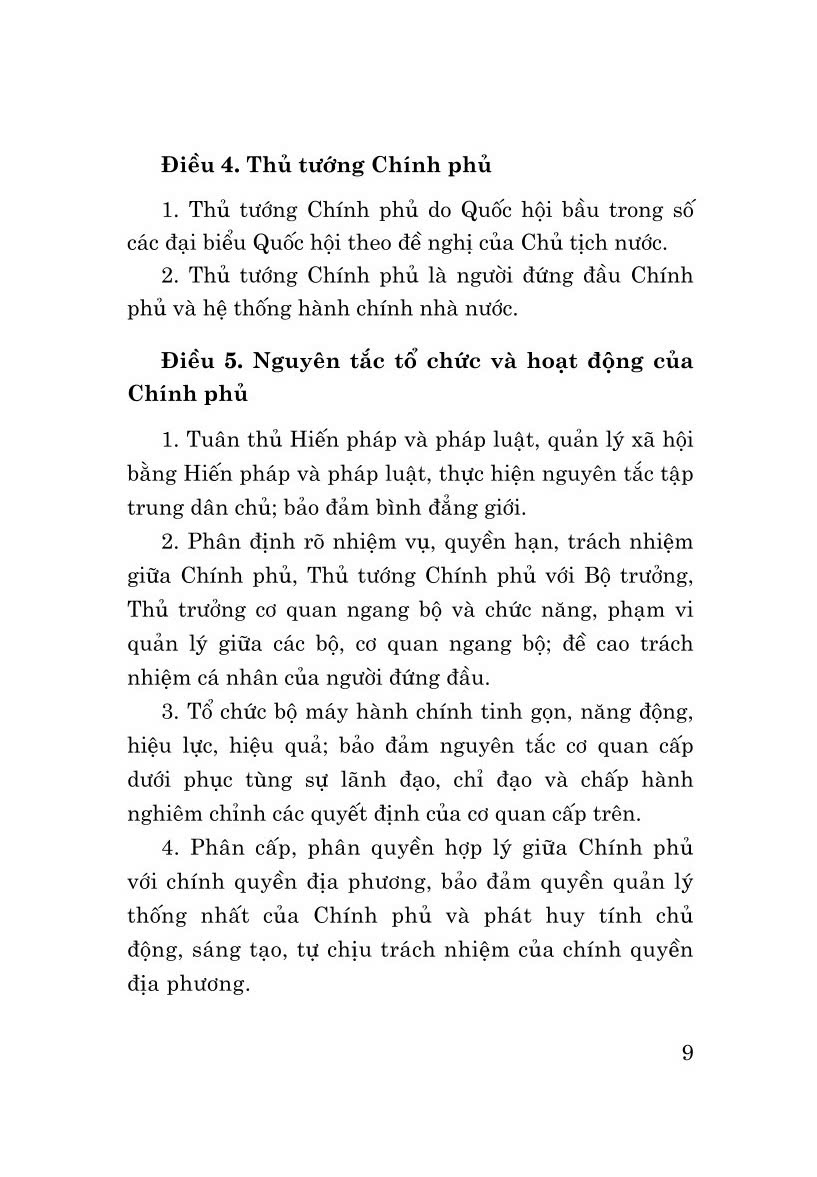 Luật tổ chức chính phủ năm 2015 (sửa đổi, bổ sung năm 2019, 2023) bản in 2024