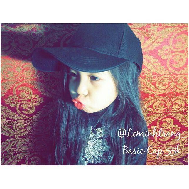 Bộ 2 mũ lưỡi trai tím than trơn