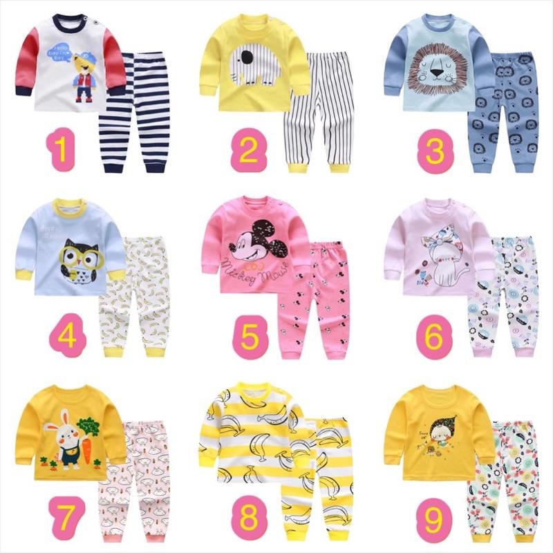 Bộ dài tay cho bé trai bé gái chất cotton Quảng Châu cao cấp họa tiết ngộ nghĩnh, đánh yêu size từ 6-18kg