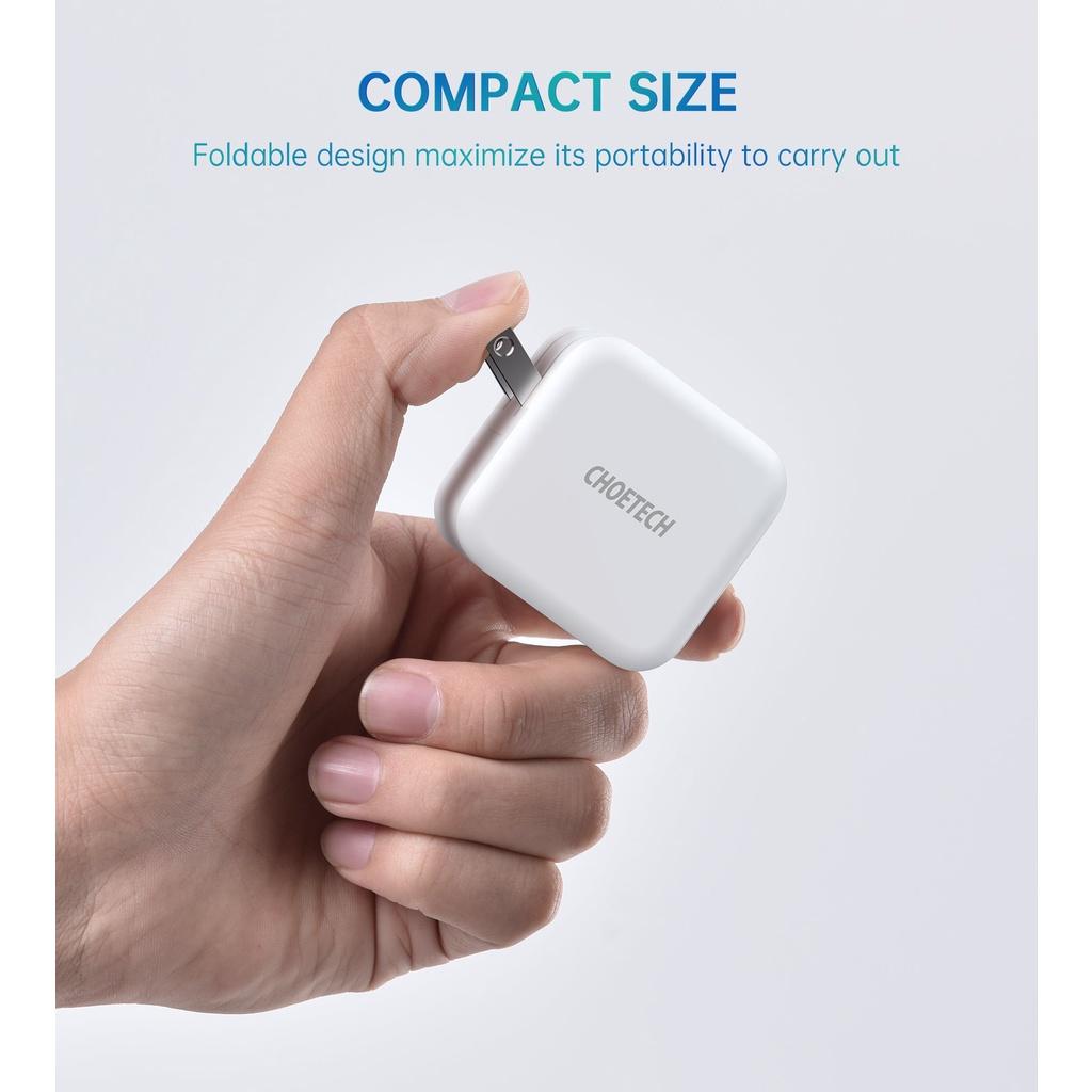 Bộ sạc đầu ra Dual Type-C PD20W Choetech PD6009