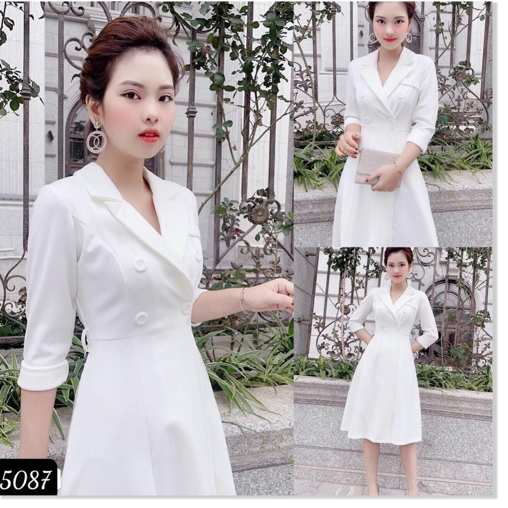 ĐẦM TRẮNG VINTAGE SANG CHẢNH