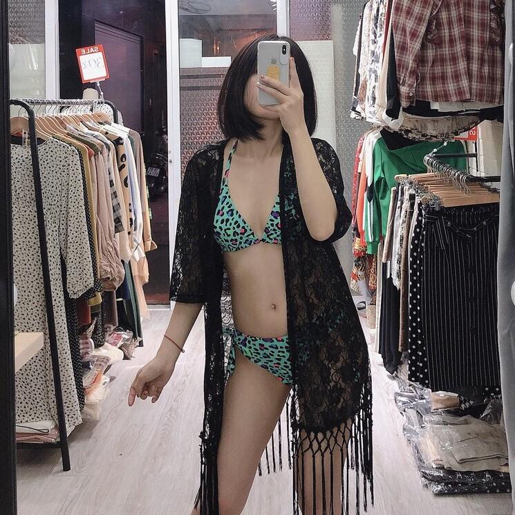 áo choàng ren tua rua,khoác ngoài bikini đi biển-bikinistore