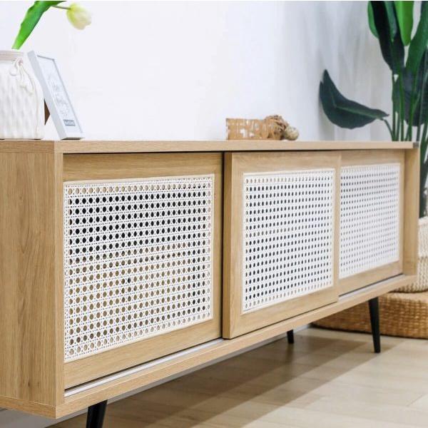 Mành lưới nhựa giả mây mắt cáo màu VÀNG, màu TRẮNG CÓ VÂN bọc cảnh cửa, cánh tủ, đầu giường