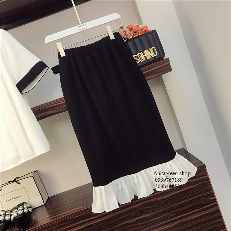 Nh450520-SET ÁO CHÂN VÁY DẬP LY