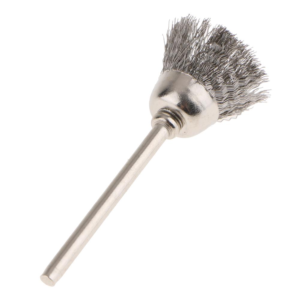 3Pcs Steel Wire Brush Polishing Wheels Full Kit For Rotary Tools