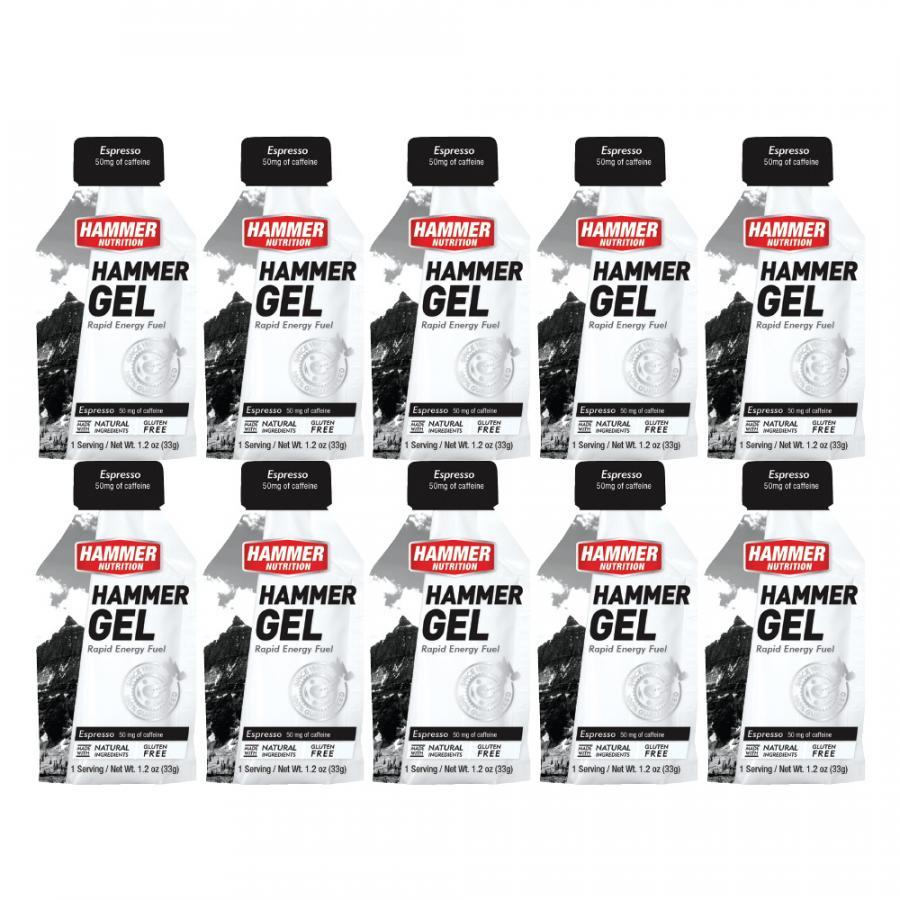 Bộ 10 gói Gel uống bổ sung năng lượng- Hammer Nutrition Hammer gel vị cà phê (33g/gói)