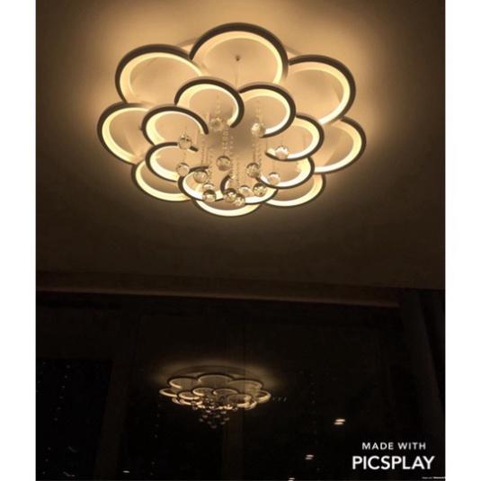 Mâm mika hoa,đèn mâm áp trần,đèn tô điểm DT DDT