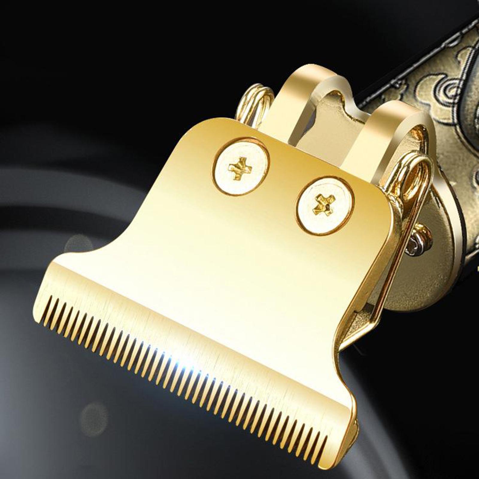 Pro Li T-Blade Cordless Hair Trimmer USB Boys Man's Hair Clipper Kit Golden