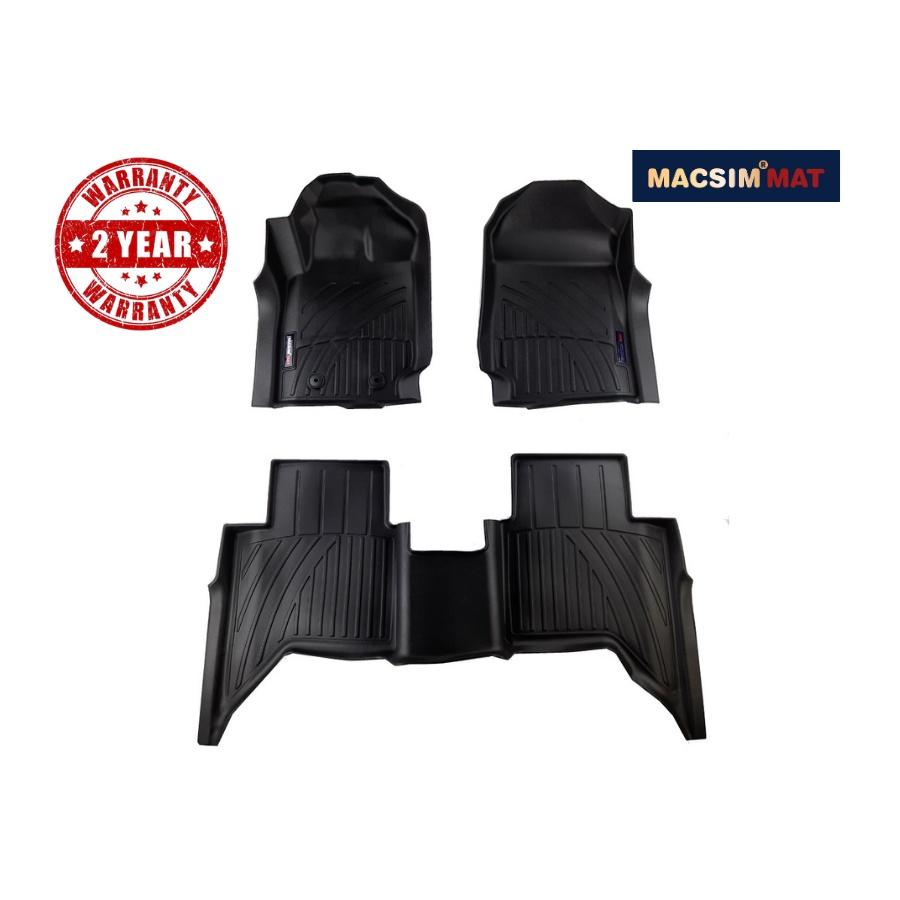 Thảm lót sàn xe ô tô Mazda BT50 2016 - 2019 Nhãn hiệu Macsim chất liệu nhựa TPV cao cấp màu đen