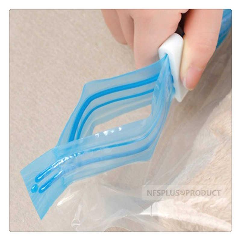 Bộ 5 Máy Hút Nén Túi Chần Gòn Quần Áo Gấp Gọn Máy Bơm Không Khí Trong Suốt Underbed Dưới Giường Tủ Quần Áo Nén Túi Bảo Quản