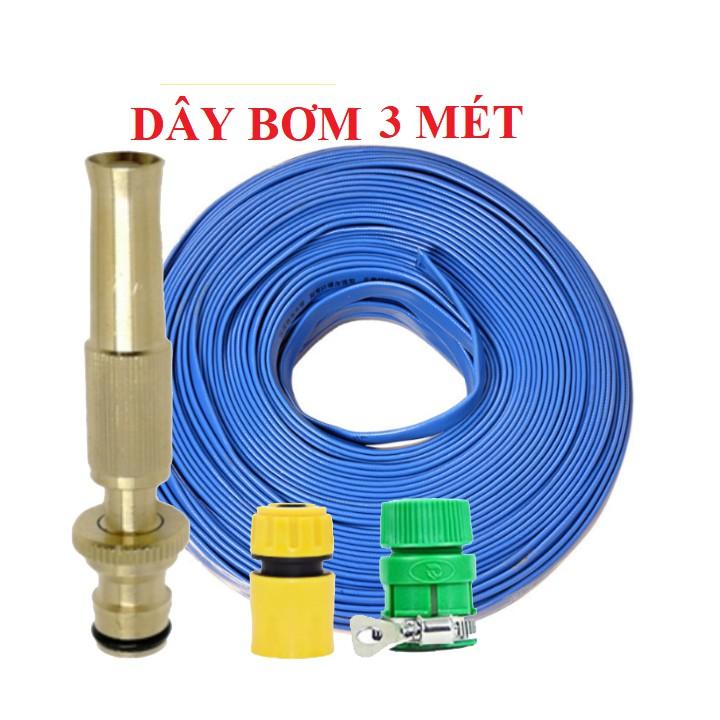️️ Bộ dây vòi xịt nước rửa xe, tưới cây , tăng áp 3 lần, loại 3m,5m 206587 cút sập,nối vàng+ mở chai