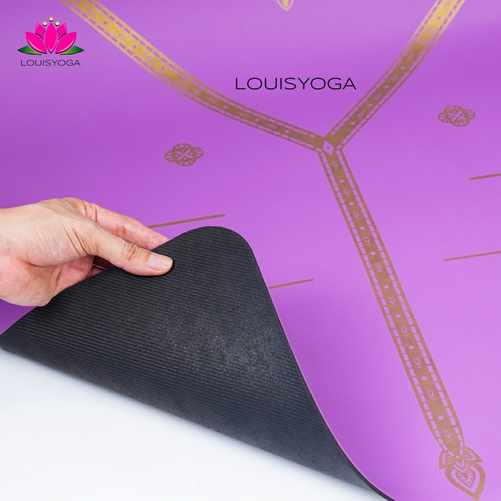 Thảm tập yoga cao su tự nhiên, định tuyến độ bám cao an toàn khi sử dụng - Thương hiệu LOUIS YOGA