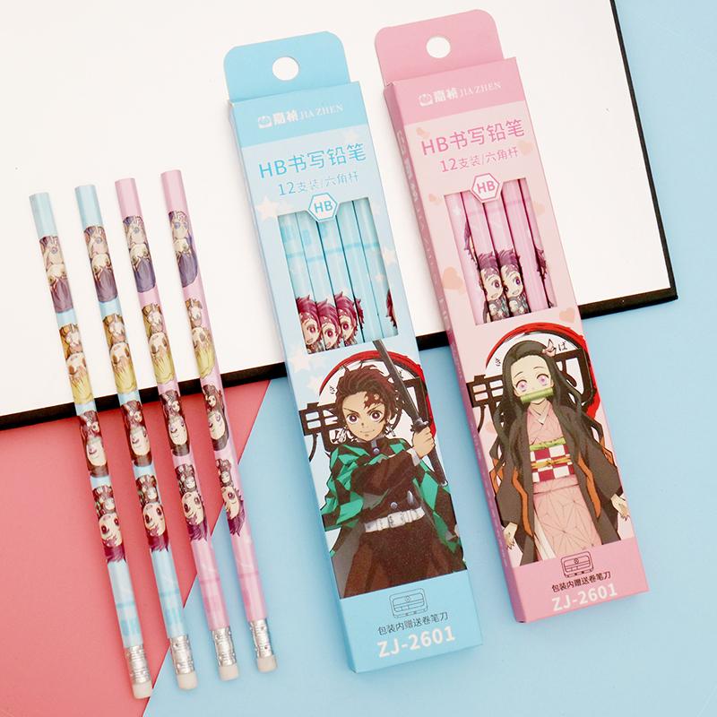 Set 12 Bút Chì Gỗ Họa Tiết Anime